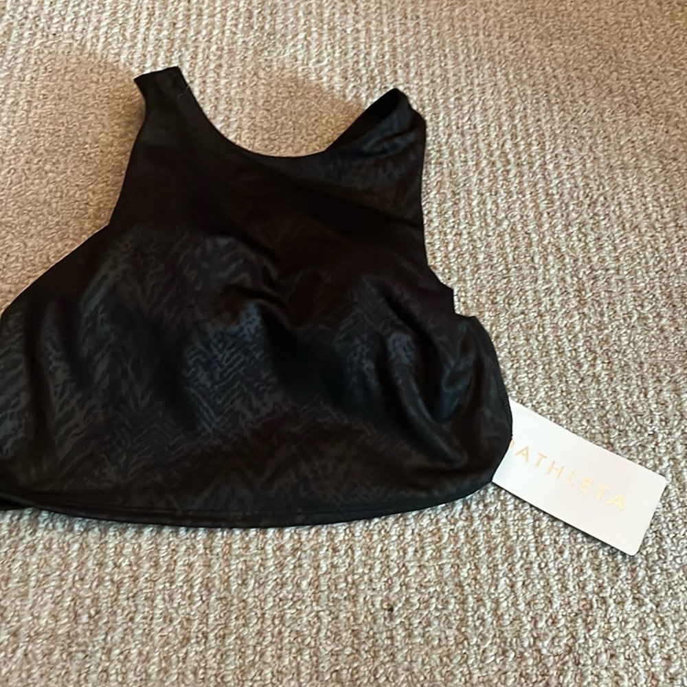 Brand new with tags, racer back embossed crop.